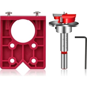 Resim Unncanny 35MM Menteşe Jig Matkap Kılavuzu Setleri Kapı Menteşe Matkap Delik Kesici Gizli Menteşe Jig Mobilya Ahşap Için Bit Konumlandırıcı ile (Yurt Dışından) 