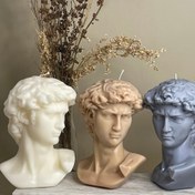 Resim Silikon David Büst Mum Kalıbı, Fantezi Temalı Sanat Alçı Reçine Dökümü, Yuvarlak Şekil, Ev Dekoru El Sanatları Malzemeleri 