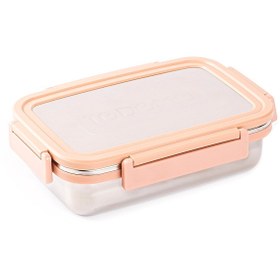 Resim Tantitoni Tedemeı Paslanmaz Çelik Dikdörtgen Yemek Taşıma Kabı 600ml 