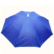 Resim Fochsia Mavi Katlanır Şapka Şemsiyesi 27.17 İnç Çap Outdoor Güneş Ve Rüzgar Koruma 