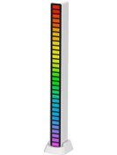 Resim Jeehugo D08 Rgb Ses Kontrollü Led Işık, 32 Led'li Şarj Edilebilir Oto Ve Bilgisayar Stüdyo Ambiyans Lambası Beyaz 10.1" 