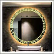 Resim GLOBAL LED MIRROR 90 Cm Günışığı Ledli Tasarım Kumlamalı Banyo Aynası Makyaj Aynası Işıklı Ayna 