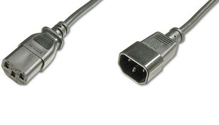 Resim BC-PWR-C13-C14-018 Beek C13-C14 PC-Monitör Arası Güç Kablosu, 1.80 metre , 10A 250V, siyah renk, H05W F0.75x3 81+82 