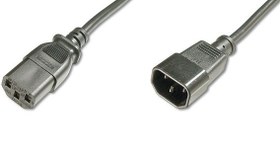 Resim BC-PWR-C13-C14-018 Beek C13-C14 PC-Monitör Arası Güç Kablosu, 1.80 metre , 10A 250V, siyah renk, H05W F0.75x3 81+82 