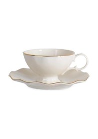 Resim 6 Kişilik 12 Parça Porselen Gold Yaldızlı Çay Neskafe Fincan Takımı 170 Ml Fincan Seti -lilyum Gold 