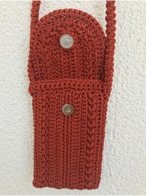 Resim Parla Life El Örgüsü Makrome Telefon Cüzdan Çantası 12x20 Cm 