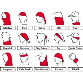 Resim Dair Aksesuar Never Give Up Desenli Bandana Boyunluk Outdoor Balaklava 