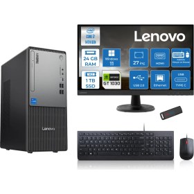 Resim Lenovo Thinkcentre Neo 50T Gen5 Intel Core I7 14700 24GB Ddr5 1tb SSD 27 Inç Monitör Windows 11 Home Nvidia GT1030 4gb Masaüstü Bilgisayar 10302712UAS0GL00H08 + Zetta Flash Bellek 