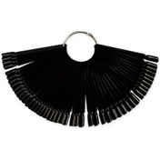 Resim Moveevo 50 Adet Abs Materyal Tırnak Rengi Serim Tablosu, Çıkarılabilir, Demir Çemberli, Kokuşuksuz, Eğitim Ve Gösterim İçin Siyah 