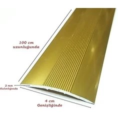Resim CetKing Eşik Profili Parke Zemin Geçiş Profili Kapı Eşikliği Sarı 4 cm Genişlik 100 cm Uzunluk 