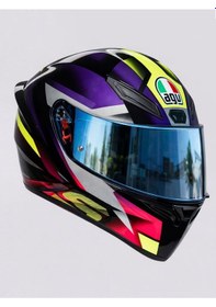 Resim Agv K1 S E2206 Fastlap Black Purple Pınk M0196 Kask Vizör Mavi 