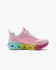 Resim Skechers Heart Lights - Color Joyful Kız Çocuk Pembe Işıklı Spor Ayakkabı Karışık Çok Renkli 