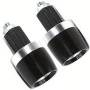 Resim Cloudstore 2 Adet Gümüş Motor Gidon Ucu Tıpası: Dayanıklı Kaymaz Tutuş, Toz Ve Kir Korumalı Aksesuar 