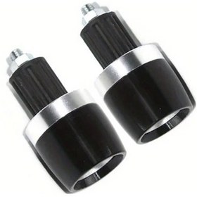 Resim Cloudstore 2 Adet Gümüş Motor Gidon Ucu Tıpası: Dayanıklı Kaymaz Tutuş, Toz Ve Kir Korumalı Aksesuar 