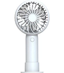 Resim Mini El Tipi Küçük Vantilatör Renkli Vantilatör Taşınabilir Sessiz 3886 Beyaz 