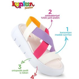 Resim Kaptan Junior Kız Çocuk Ortopedik Ayakkabı Sandalet Poyk 505 001 
