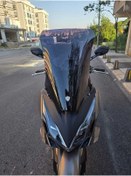Resim MOTOCAM Kymco Downtown GT 350 Siperlik Ön Cam 2025 Model 62cm Siyah Renkli 4mm 