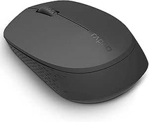 Resim Rapoo M100 sessiz kablosuz fare kablosuz fare 1300 DPI sensör 9 ay pil ömrü sessiz tuşlar ergonomik sol ve sağ elini kullananlar için PC ve Mac - koyu gri 