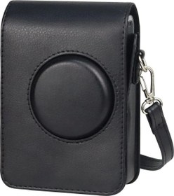 Resim Instax Mini Evo Uyumlu Siyah Askılı Deri Çanta 