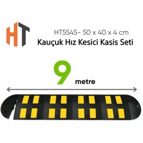 Resim Hayat Trafik Kauçuk Hız Kesici Kasis Seti 50 x 40 x 4 cm - EKO - 9 Metre 