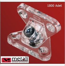 Resim Metali Marka Plastik Açılı Kelebek Bağlantı 1800 Adet Şeffaf 