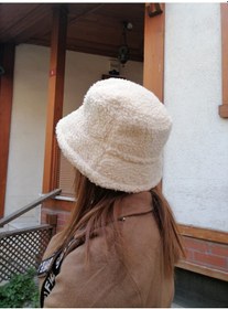 Resim Shopiolog Kadın Peluş Bucket Şapka 
