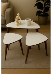 Resim Tokyo Zigon Sehpa Aytaşı Krem 