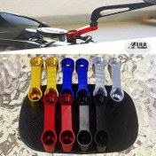 Resim 2 adet CNC Alüminyum Motosiklet Arka Görüş Aynası Uzatma Adaptörleri - Yükseklik Ayarlanabilir, Geniş Alan Görüşü, Çeşitli Renkler Mevcut, Motosiklet Aksesuarları | Modern Motosiklet Aksesuarları | Dayanıklı Çinko Alaşım 