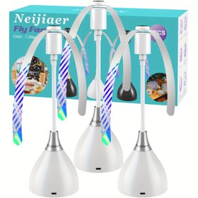 Resim 2/3/4 adet, Masa için Sinek Kovucu Fanlar, Yumuşak Bıçaklarla Etkili Sinek Kovucu Fan, Evde Kontrol İçin USB veya Pille Çalışan Taşınabilir Sinek Fanı, Piknik Barbekü Partisi için Taşınabilir Sinek Kovucu Fanlar, Yazlık Gereçler 