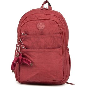 Resim Çok Gözlü Maymun Figürlü Kırınkıl Sırt Çantası Bordo-692 Bordo 