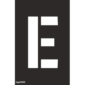 Resim İsg Tabelam 13x20cm/kompozit/E Harfi Boyama Şablonu 