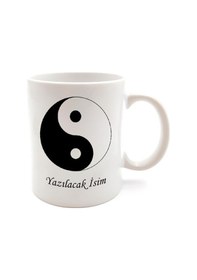 Resim Kişiye Özel Yin Yang Kupa & Isme Özel Ikili Boncuk Bileklik & Yin 