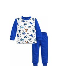 Resim Remsa Erkek Çocuk Pamuklu Desenli Pijama Takımı 6068-06 Saks Mavi Saks Mavi 