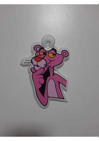 Resim Pembe Panter Pleksi Cam Süsü Vantuzlu 