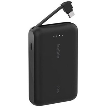 Belkin BoostCharge Powerbank, Entegre Type-C Kablolu 10K PD 20W