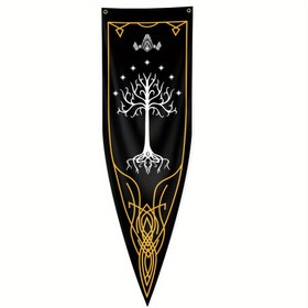 Resim Gondor Esinli Tek Taraflı Baskılı Bayrak - 45.72x149.86cm, Kolay Asma için Halkalı Dayanıklı Polyester - Yurtlar, Partiler, Ev & Bahçe Dekoru için Mükemmel 