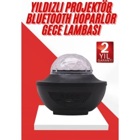 Resim Store Mania Ieg™ Masa ve Gece Lambası Renkli Projektör Işıklı Disko Topu Bluetooth Hoparlör 