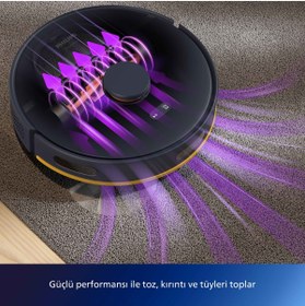 Resim Philips HomeRun 2100 Serisi Aqua İstasyonlu Lacivert Robot Süpürge, XU2100/10 