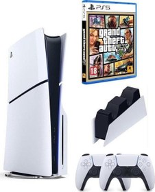 Resim Playstation 5 Slim CD'Lİ Edition+2.Dualsense + Şarj İstasyonu+ PS5 GTA 5 OYUN CD'Sİ 