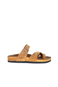 Resim Bueno Shoes Sarı Greyzi Deri Erkek Parmak Arası Terlik 05mt102 