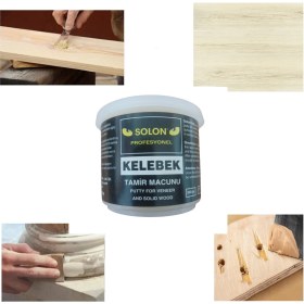 Resim Solon Çok Amaçlı Ahşap Parke Masa Sehpa Çizik Çok Amaçlı Tamir Dolgu Macunu Kelebek 240 Gr 