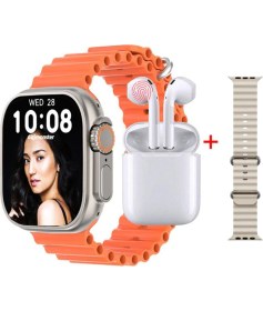 Resim Normadia Ultra Plus Watch 8 Akıllı Saat & Bluetooth Kulaklık Seti, Yedek Kordon 