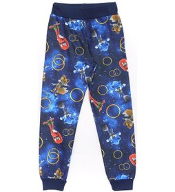 Resim Dobakids Kirpi Sonic Knuckles Tails 3D Baskılı Erkek Çocuk Pijama Takımı Lacivert 