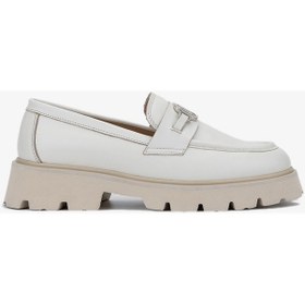 Resim Valmenti Nicola Kadın Bej Hakiki Deri Loafer Ayakkabı 33 052y Bn Ayk Y24 Bej 