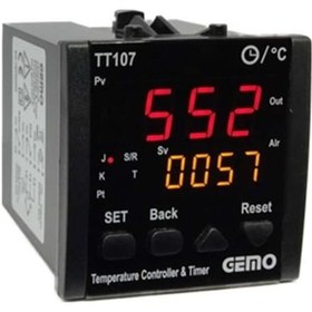 Resim Gemo Tt107-24v-r Dahili Zaman Röleli &quot Auto-tune Pıd&quot Sıcaklık Kontrol Cihazı 