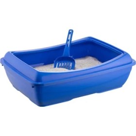 Resim Mikopet Küçük Kedi Tuvaleti Mavi 