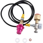 Resim Empoorlium Duo/terra/art Için 2000PSI Basınç Göstergeli Co2 Adaptör Hortumu Daha Büyük Co2 Şişelerine Hızlı Bağlantı, Gazlı Şişe (Yurt Dışından) 