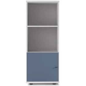 Resim Koleksiyon Sodade Kitaplık M3kh3 51x40 H130 Cm Beyaz - Mavi 