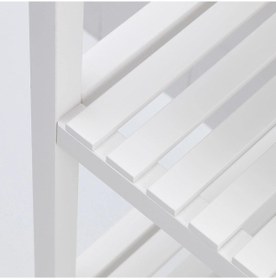 Resim Masif Kavak Banyo Raf Ünitesi 37x140 Meridyendukkan Kare Model Banyo Rafı Beyaz Renk Banyo Düzenleyici 