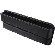 Resim Youtek Siyah Deri Araba Koltuk Aralığı Dolgu Organizer - 33 12.5cm Depolama Kutusu Araç Gereci 